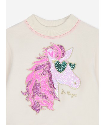 Billieblush Girls Pegasus Sweatshirt in Beige Economisez 