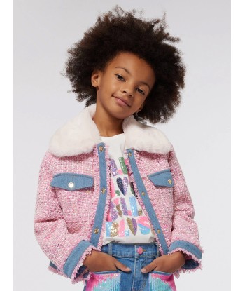 Billieblush Girls Tweed Jacket in Pink Comment ça marche