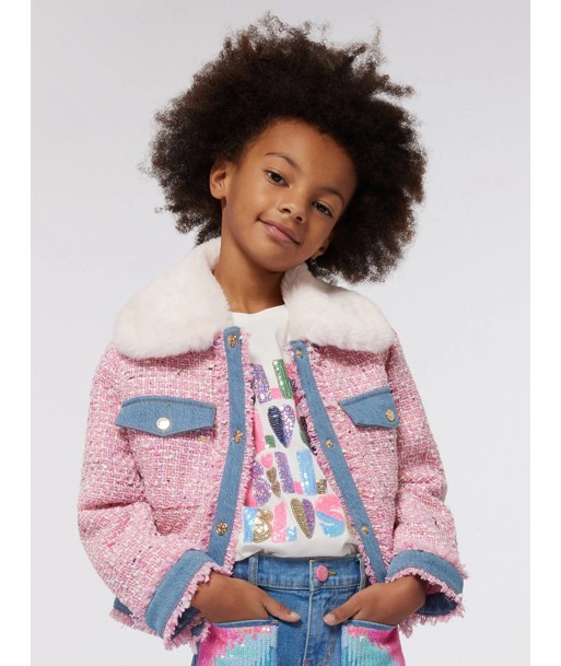 Billieblush Girls Tweed Jacket in Pink Comment ça marche