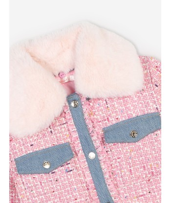 Billieblush Girls Tweed Jacket in Pink Comment ça marche