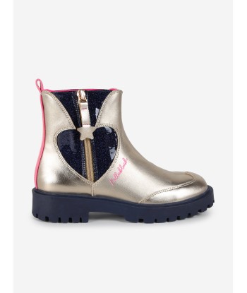 Billieblush Girls Heart Ankle Boots in Gold shop