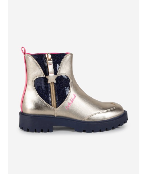 Billieblush Girls Heart Ankle Boots in Gold shop