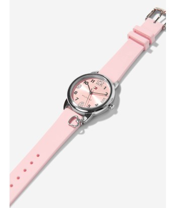 Tommy Hilfiger Girls Silicone Strap Watch in Pink 34mm 9One Size) pas chere