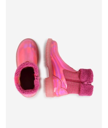 Billieblush Girls Iridescent Ankle Boots in Pink meilleur choix