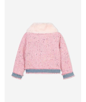 Billieblush Girls Tweed Jacket in Pink Comment ça marche