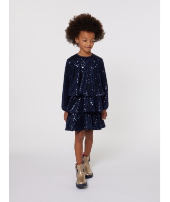 Billieblush Girls Sequin Occasion Dress in Blue JUSQU'A -70%! 