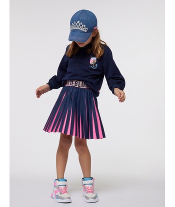 Billieblush Girls Pleated Skirt in Navy ouvre sa boutique