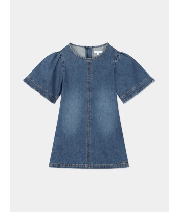 Chloé Girls Denim Dress in Blue Pour