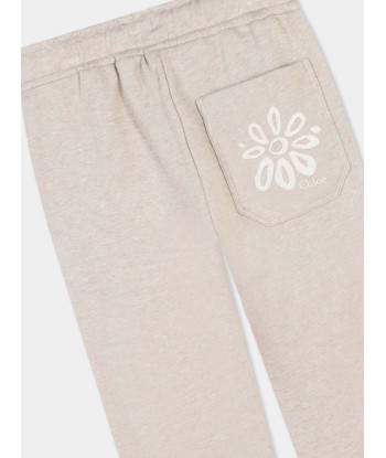 Chloé Girls Embroidered Joggers in Beige 50% de réduction en Octobre 2024