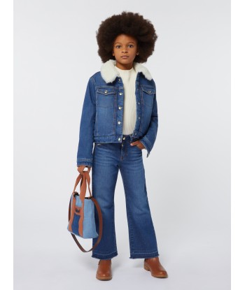 Chloé Girls Wide Leg Jeans in Blue Découvrez la collection