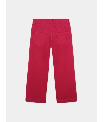 Chloé Girls Wide Leg Trousers in Pink outlet