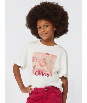 Chloé Girls Spiral Print T-Shirt in White suggérées chez