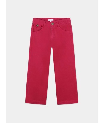 Chloé Girls Wide Leg Trousers in Pink outlet