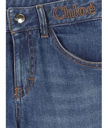 Chloé Girls Wide Leg Jeans in Blue Découvrez la collection