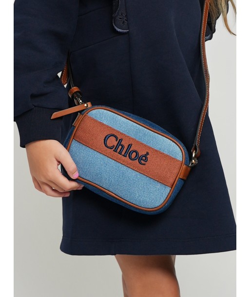 Chloé Girls Denim Crossbody Bag in Blue (16cm) commande en ligne