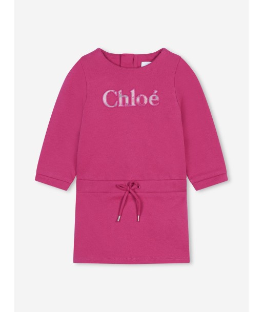 Chloé Baby Girls Logo Sweater Dress in Pink Livraison rapide