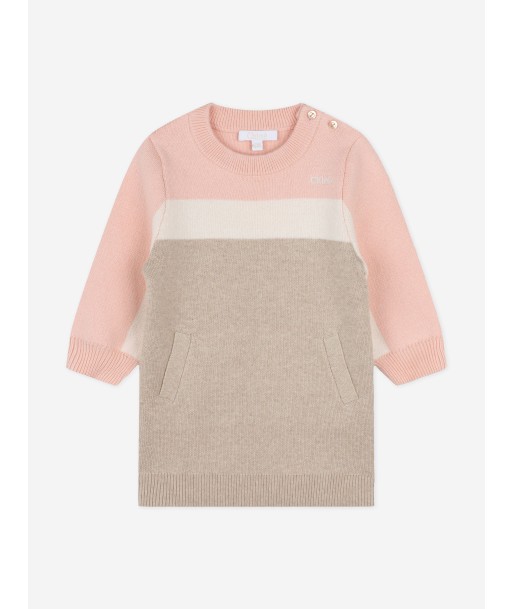 Chloé Baby Girls Knitted Logo Dress in Pink Comparez et commandez 