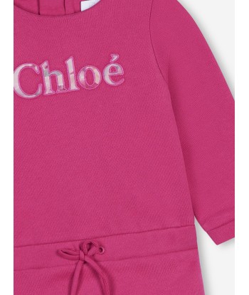 Chloé Baby Girls Logo Sweater Dress in Pink Livraison rapide