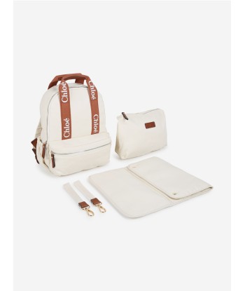 Chloé Baby Girls Backpack Changing Bag in White (36cm) Profitez des Offres !