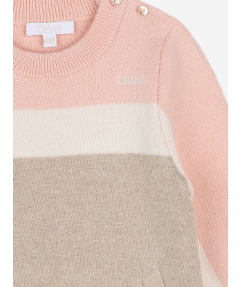 Chloé Baby Girls Knitted Logo Dress in Pink Comparez et commandez 