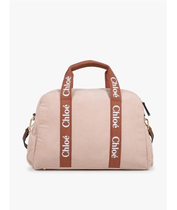 Chloé Baby Girls Corduroy Changing Bag in Pink (41cm) Paris Déstockage Promo