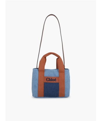 Chloé Girls Denim Shoulder Bag in Blue (25cm) la chaussure