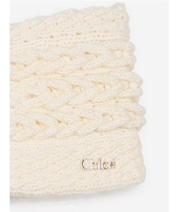 Chloé Girls Knitted Headband in Ivory d'Europe débarque