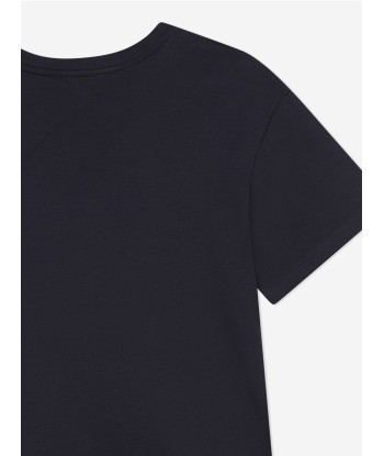 Chloé Girls Embroidered Logo T-Shirt in Navy Le MVP de beaucoup