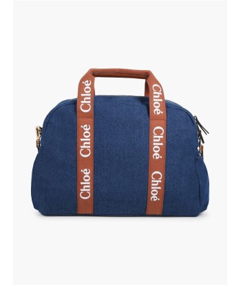 Chloé Baby Girls Denim Changing Bag in Blue (41cm) 2023