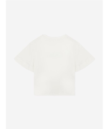 Chloé Girls Logo T-Shirt in White Découvrez la collection