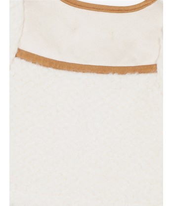 Chloé Baby Girls Shearling Gilet in Ivory rembourrage situé sous