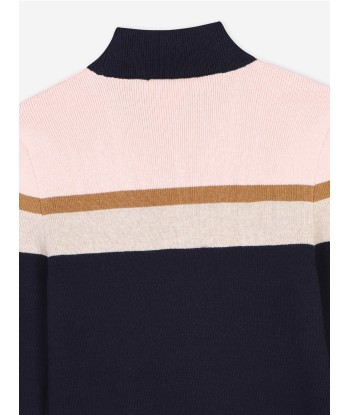 Chloé Girls Striped Knitted Sweatshirt in Navy les muscles