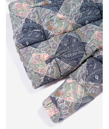 Etro Kids Paisley Puffer Jacket in Blue du meilleur 