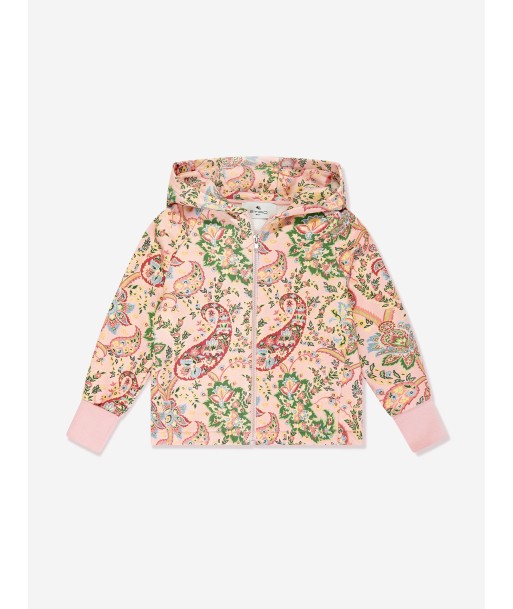 Etro Girls Paisley Zip Up Top in Pink pas chere