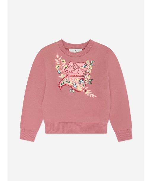 Etro Girls Pegaso Logo Sweatshirt in Pink pour bénéficier 