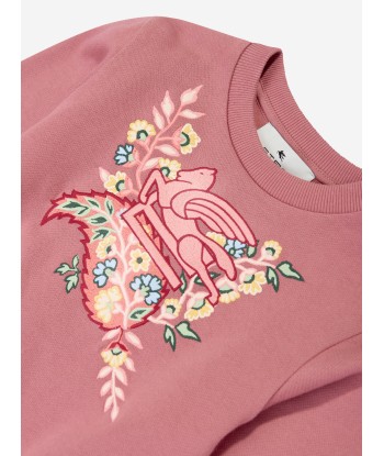 Etro Girls Pegaso Logo Sweatshirt in Pink pour bénéficier 