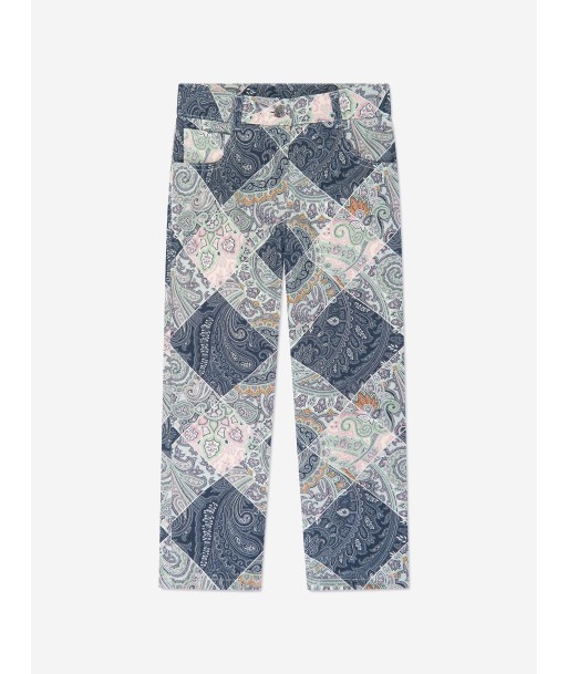 Etro Girls Paisley Trousers in Blue Livraison rapide