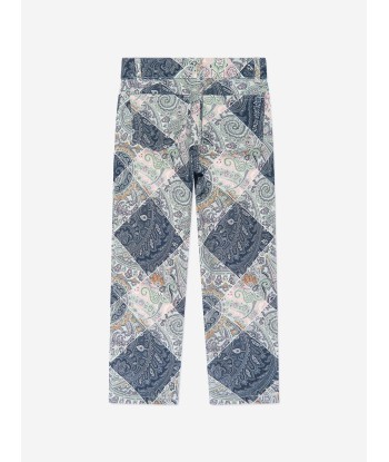 Etro Girls Paisley Trousers in Blue Livraison rapide