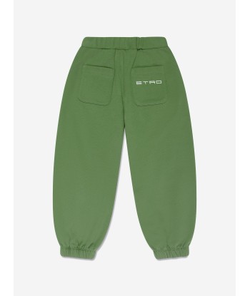 Etro Boys Branded Joggers in Green de technologie