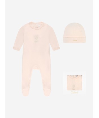 Chloe Girls Pink Cotton Babygrow Gift Set Les magasins à Paris et en Île-de-France