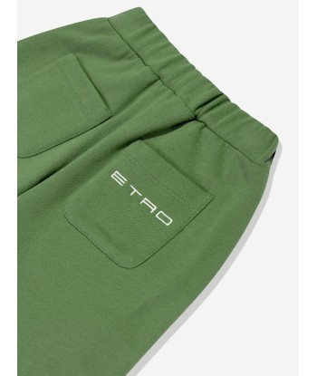 Etro Boys Branded Joggers in Green de technologie