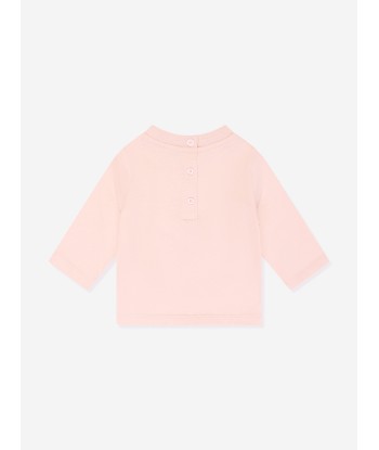 Etro Baby Girls Long Sleeve Logo T-Shirt in Pink de pas cher