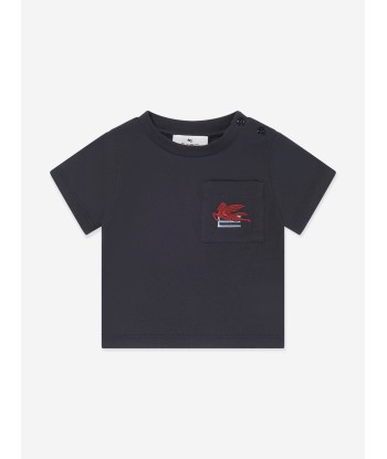 Etro Baby Boys Pegaso Pocket T-Shirt in Navy pour bénéficier 