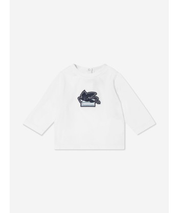 Etro Baby Boys Long Sleeve T-Shirt in Ivory Les magasins à Paris