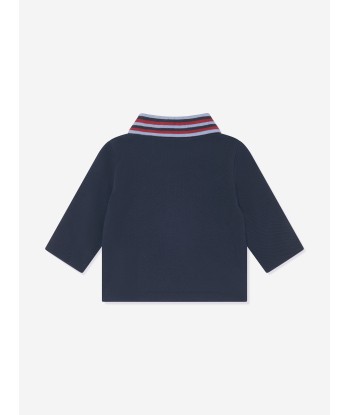 Etro Baby Boys Long Sleeve Polo Shirt in Navy Comment ça marche