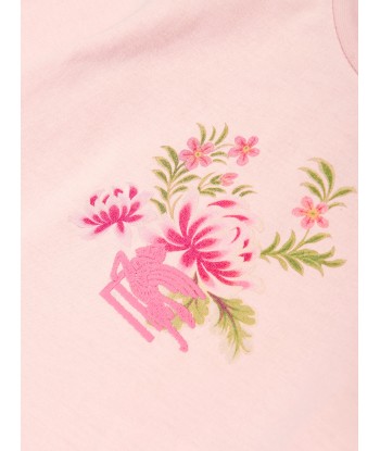 Etro Baby Girls Long Sleeve Logo T-Shirt in Pink de pas cher