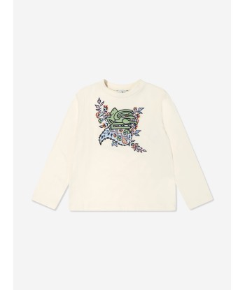 Etro Girls Long Sleeve Pegaso T-Shirt in Ivory les ctes