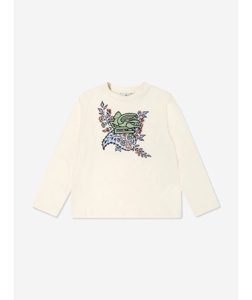 Etro Girls Long Sleeve Pegaso T-Shirt in Ivory les ctes