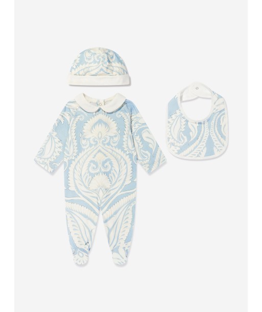 Etro Baby Boys 3 Piece Babygrow Gift Set in Blue rembourrage situé sous