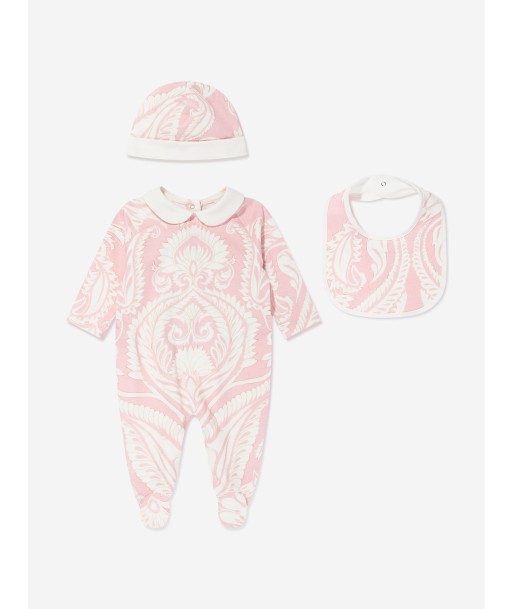 Etro Baby Girls 3 Piece Babygrow Gift Set in Pink meilleur choix